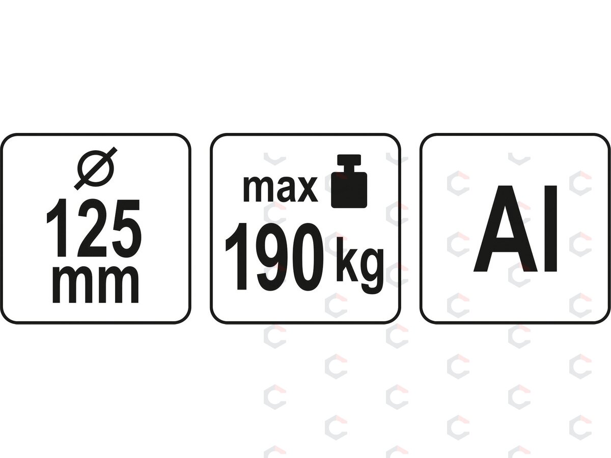 Prisisiurbiantis kėliklis – 3×125 mm | 180 kg (YT-37237) 3 Prisisiurbiantis kėliklis – 3×125 mm | 180 kg (YT-37237) 3