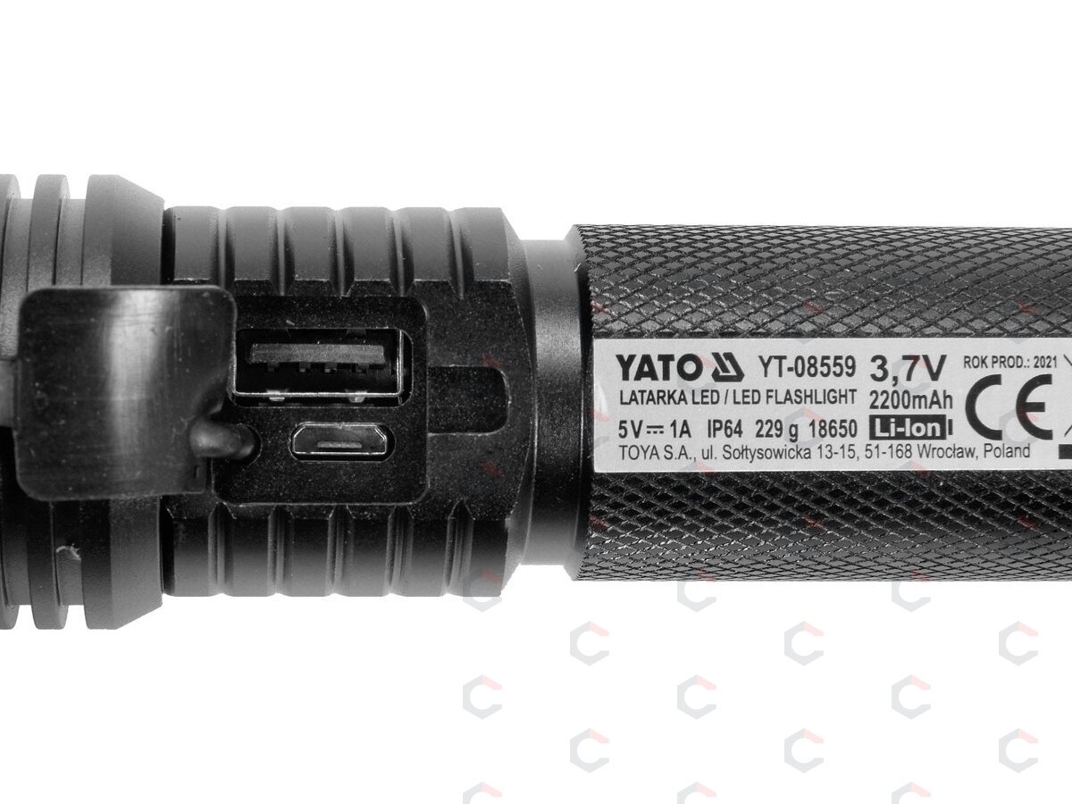 Prožektorius 10W 900LM IP64, LI-ION 3,7V 2200MAH 200M, POWERBANK, ZOOM | Akumuliatorinis (YT-08559) 4 Prožektorius 10W 900LM IP64, LI-ION 3,7V 2200MAH 200M, POWERBANK, ZOOM | Akumuliatorinis (YT-08559) 4