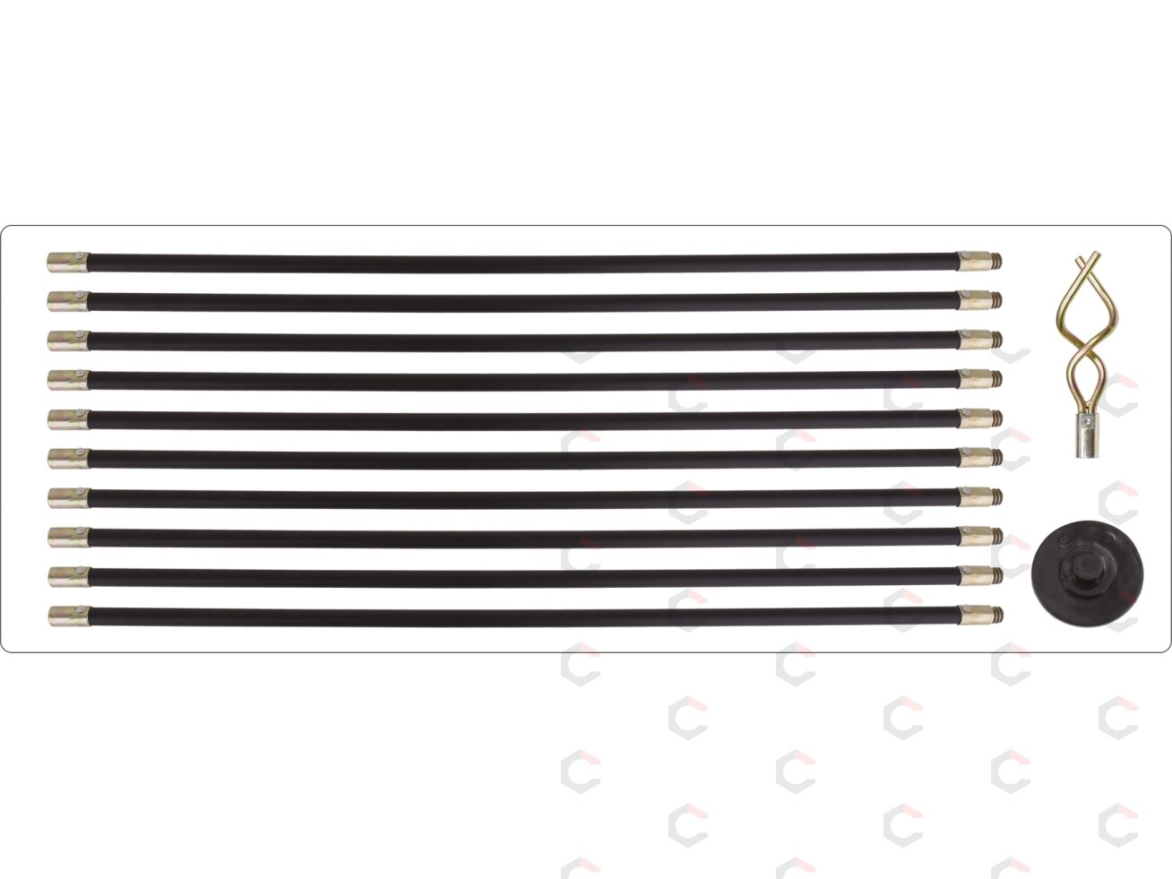 Pramušimo strypų rinkinys kanalizacijos valymui | elastingi | 10x92 cm | 12 vnt. (YT-24980) Pramušimo strypų rinkinys kanalizacijos valymui | elastingi | 10x92 cm | 12 vnt. (YT-24980)