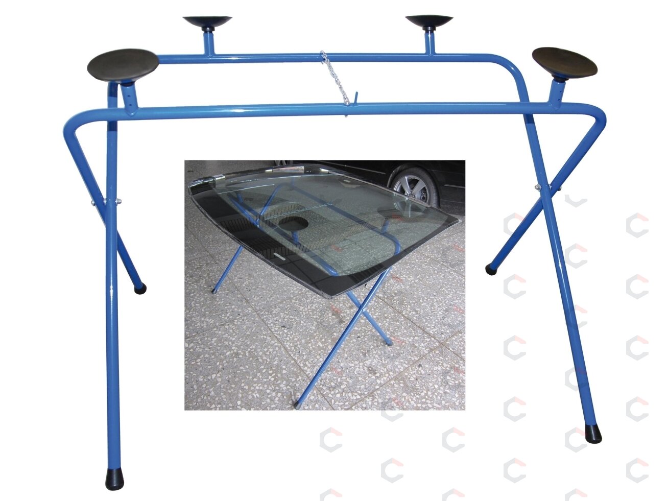 Priekinio stiklo laikiklis su prisiurbtukais – sulankstomas, 4ר130 mm – 25 kg, 950 mm (8460) 2 Priekinio stiklo laikiklis su prisiurbtukais – sulankstomas, 4ר130 mm – 25 kg, 950 mm (8460) 2