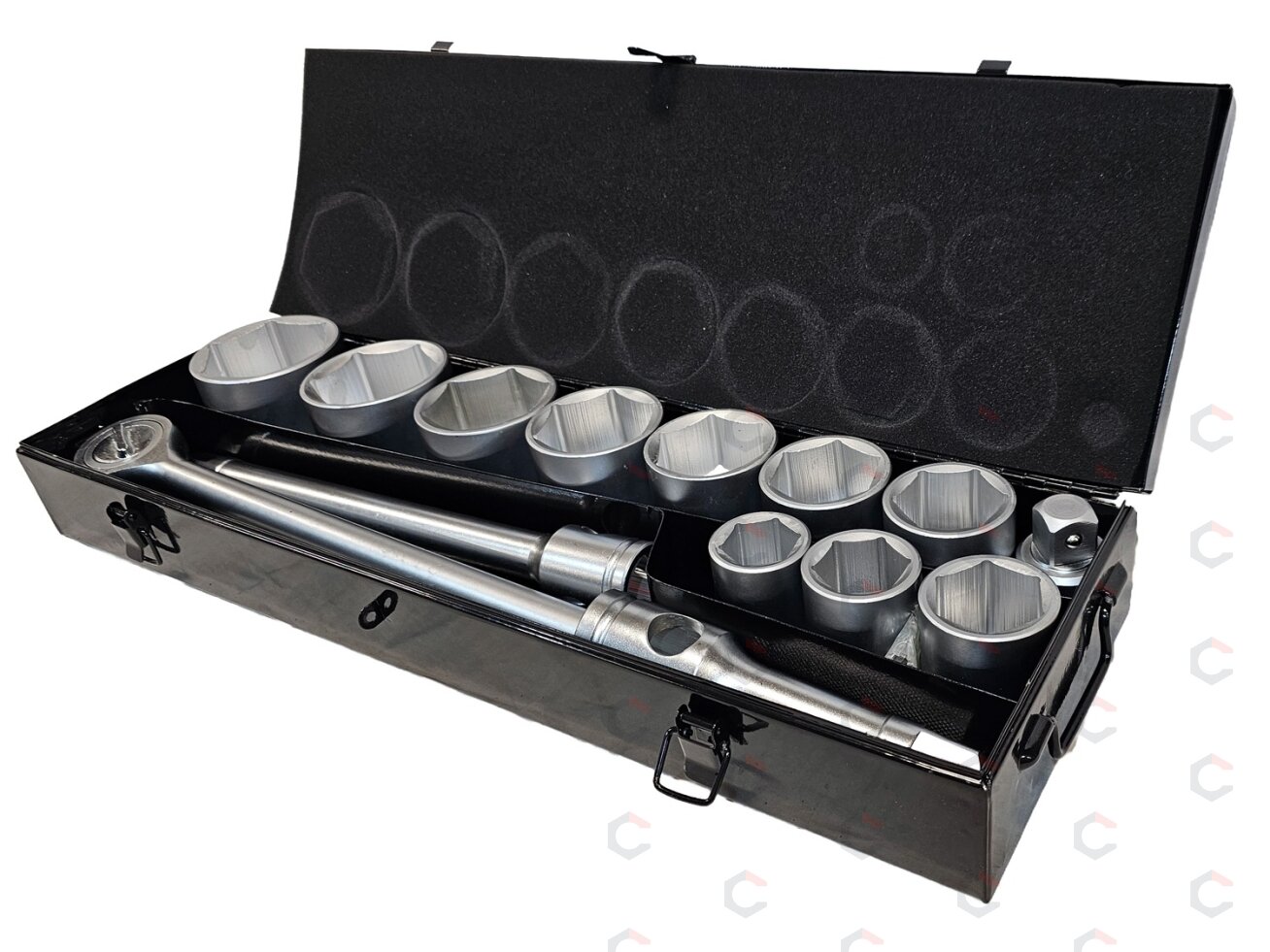 Profesionalus galvučių ir rakto komplektas 6-kampis | 25 mm (1") | 36–80 mm | 15 vnt. (SS1501) 1