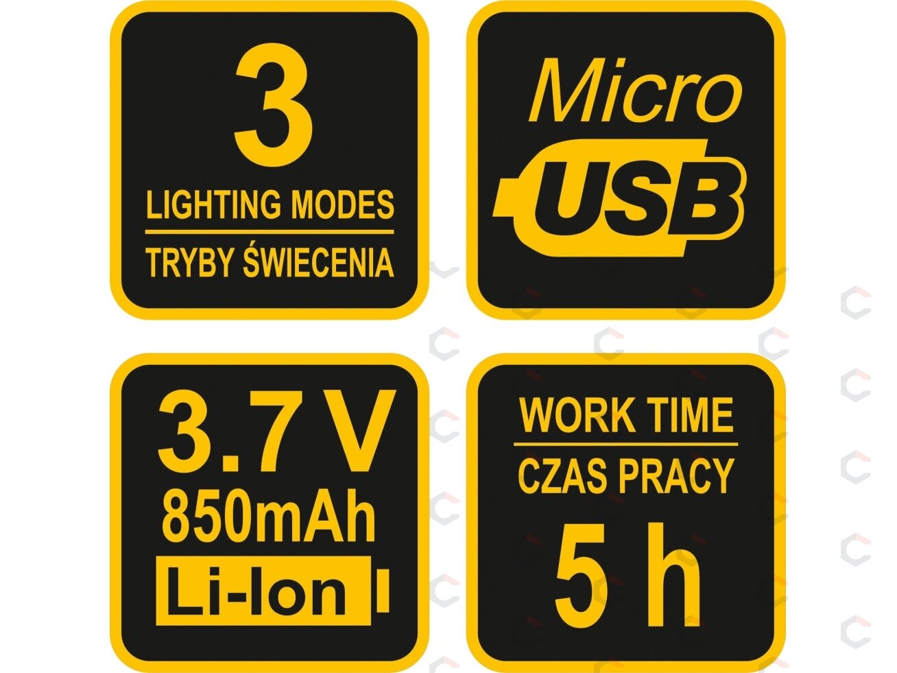 Prožektorius dedamas ant galvos XPE CREE 3W 4 SMD LED Li-Ion AKU USB (88677) 6 Prožektorius dedamas ant galvos XPE CREE 3W 4 SMD LED Li-Ion AKU USB (88677) 6