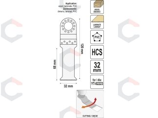 Priedas daugiafunkciniam įrankiui | 120 mm / 32 mm (YT-34700) 3 Priedas daugiafunkciniam įrankiui | 120 mm / 32 mm (YT-34700) 3