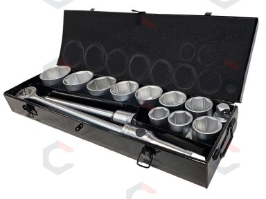 Profesionalus galvučių ir rakto komplektas 6-kampis | 25 mm (1") | 36–80 mm | 15 vnt. (SS1501)
