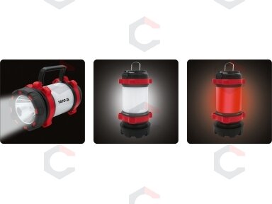 Prožektorius daugiafunkcinis akumuliatorinis | 3IN1 380LM, , CREE T6 + SMD LED, LI-ION 3.7V 3000MAH | 6 režimai (YT-08547)