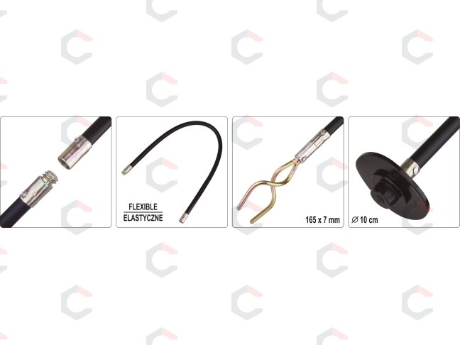 Pramušimo strypų rinkinys kanalizacijos valymui | elastingi | 10x92 cm | 12 vnt. (YT-24980) 5 Pramušimo strypų rinkinys kanalizacijos valymui | elastingi | 10x92 cm | 12 vnt. (YT-24980) 5