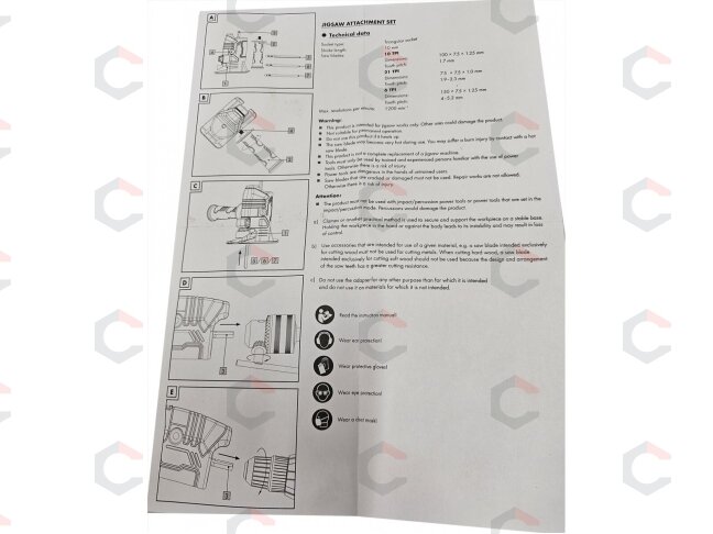 Priedas grąžtui - siaurapjūklis (SJ001) 6 Priedas grąžtui - siaurapjūklis (SJ001) 6