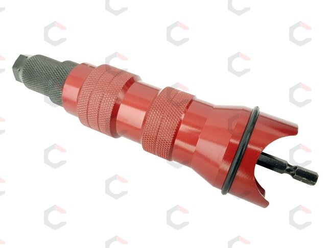 Priedo į grąžtą - kniediklio ir adapterių rinkinys | M3, M4, M5, M6, 8-32, 10-32, 10-24 ir 1/4-20 (RGA09) 3 Priedo į grąžtą - kniediklio ir adapterių rinkinys | M3, M4, M5, M6, 8-32, 10-32, 10-24 ir 1/4-20 (RGA09) 3