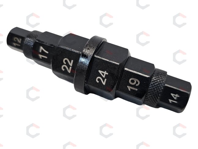 Priekinės ašies adapteris motociklui | 10 mm (3/8") | 12 - 24 mm (SK456T) 1 Priekinės ašies adapteris motociklui | 10 mm (3/8") | 12 - 24 mm (SK456T) 1