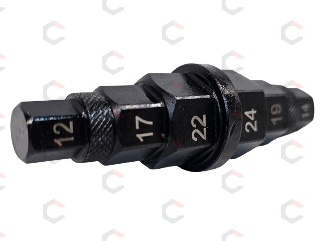 Priekinės ašies adapteris motociklui | 10 mm (3/8") | 12 - 24 mm (SK456T) Priekinės ašies adapteris motociklui | 10 mm (3/8") | 12 - 24 mm (SK456T)