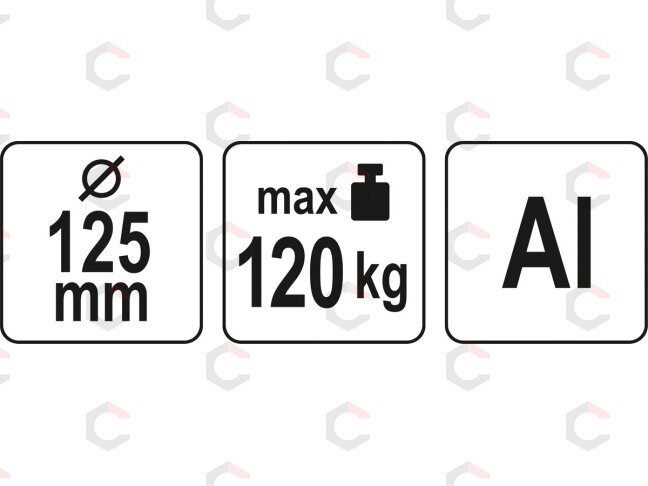 Prisisiurbiantis kėliklis | 2 X 125 mm / 120 kg (YT-37236) 3 Prisisiurbiantis kėliklis | 2 X 125 mm / 120 kg (YT-37236) 3