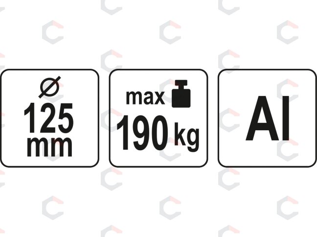 Prisisiurbiantis kėliklis – 3×125 mm | 180 kg (YT-37237) 3 Prisisiurbiantis kėliklis – 3×125 mm | 180 kg (YT-37237) 3