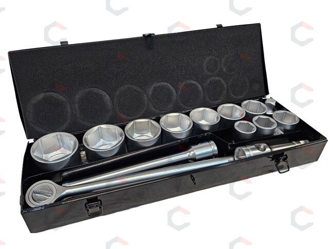 Profesionalus galvučių ir rakto komplektas 6-kampis | 25 mm (1") | 36–80 mm | 15 vnt. (SS1501) Profesionalus galvučių ir rakto komplektas 6-kampis | 25 mm (1") | 36–80 mm | 15 vnt. (SS1501)
