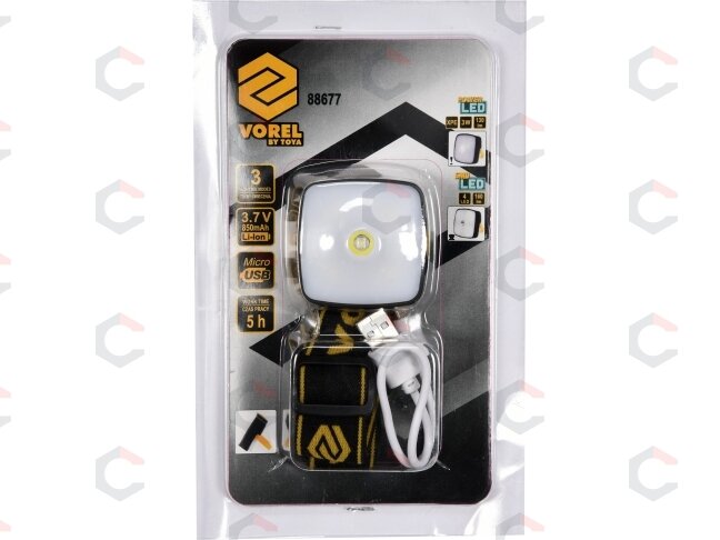 Prožektorius dedamas ant galvos XPE CREE 3W 4 SMD LED Li-Ion AKU USB (88677) 4 Prožektorius dedamas ant galvos XPE CREE 3W 4 SMD LED Li-Ion AKU USB (88677) 4