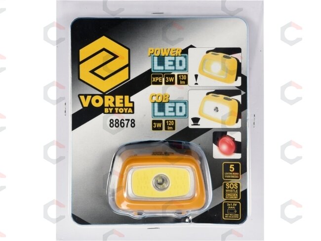 Prožektorius dedamas ant galvos XPE CREE 3W + COB LED 3W (88678) 4 Prožektorius dedamas ant galvos XPE CREE 3W + COB LED 3W (88678) 4