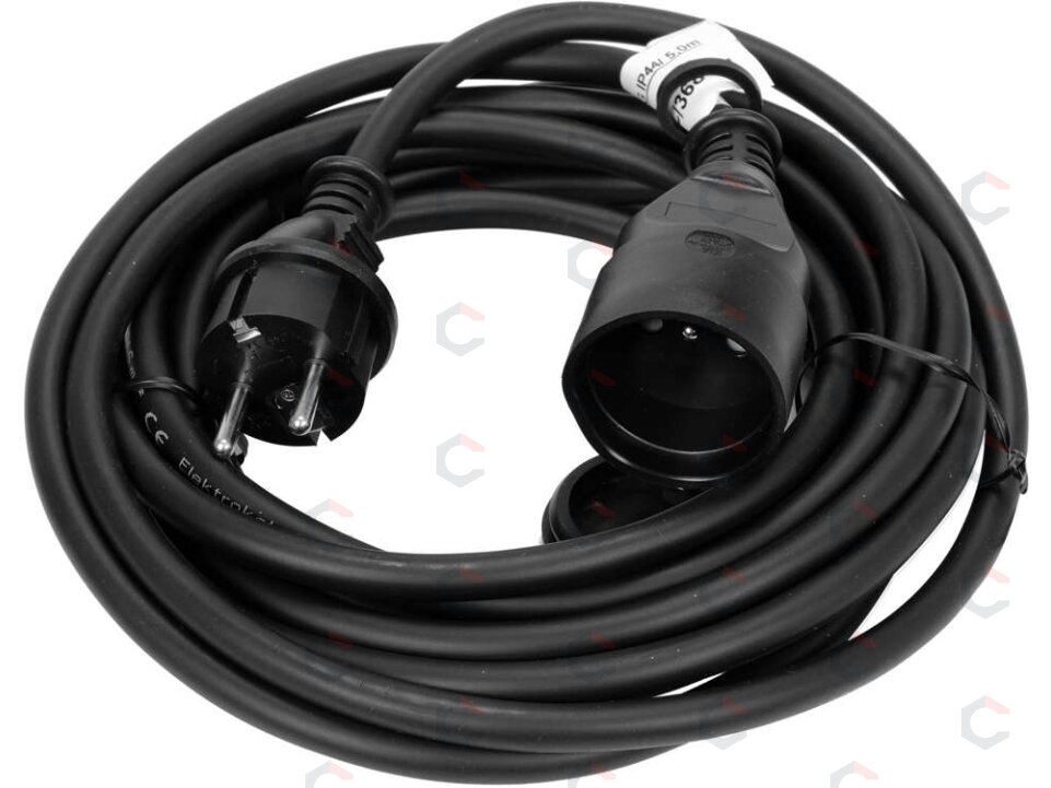 Prailginimo kabelis guminis IP44, 3x1,5mm2 5m (YT-8111)
