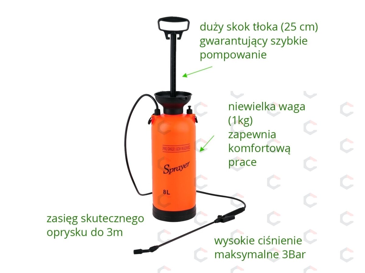 Slėginis purkštuvas | 8 l | iki 3 m | 0,2 MPa (89519) 2 Slėginis purkštuvas | 8 l | iki 3 m | 0,2 MPa (89519) 2
