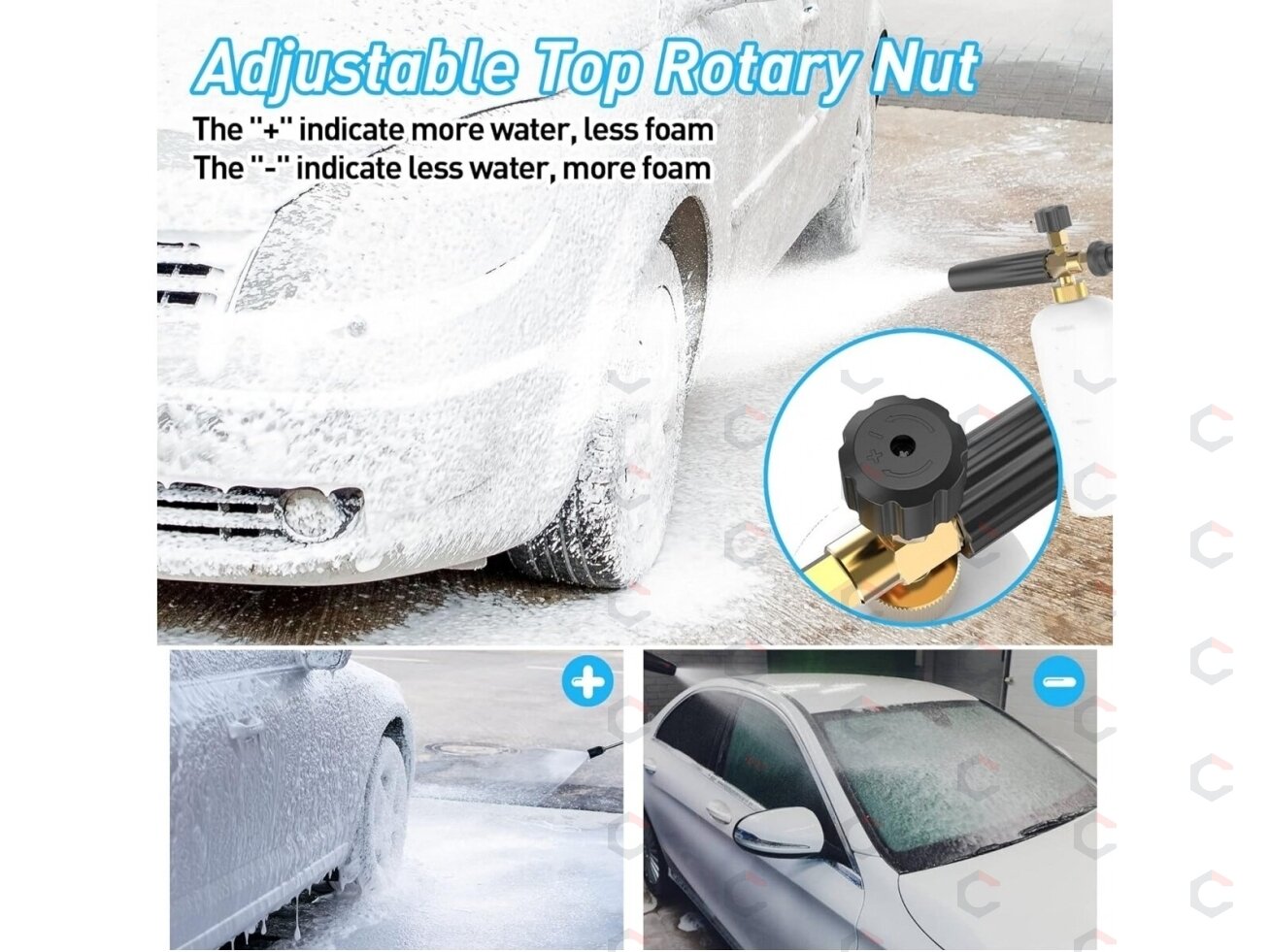 Putų generavimo pistoletas | Snow Foam | aliuminis | 1L (WG1A) 5
