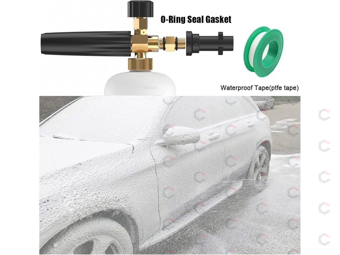 Putų generavimo pistoletas | Snow Foam | aliuminis | 1L (WG1A) 8