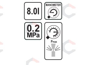 Purkštuvas su manometru | 8 l (89520) 2