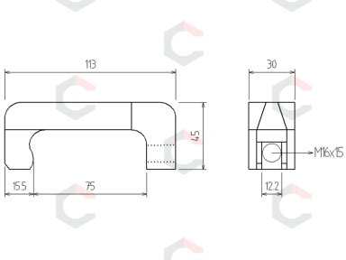 Purkštukų iškalimo auselė / kablys | 12.2 mm (62005-1)