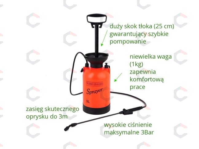 Slėginis purkštuvas | 5 l | iki 3 m | 0,2 MPa (89516) 2 Slėginis purkštuvas | 5 l | iki 3 m | 0,2 MPa (89516) 2