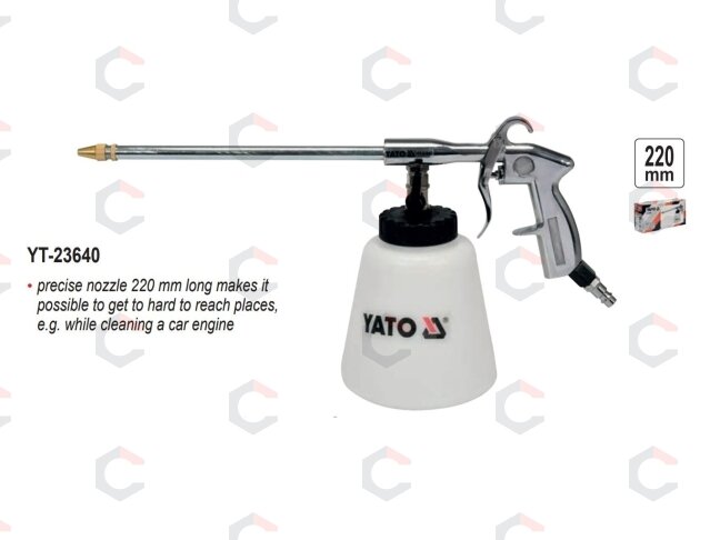 Putų generavimo pistoletas pneumatinis | 1 l / 220 mm (YT-23640) 4