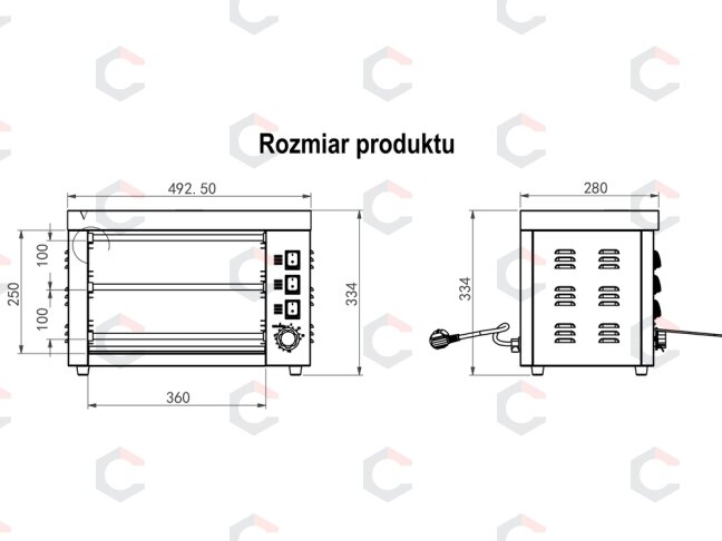 Kvarcinis skrudintuvas YATO | 3000 W | 49 × 30 × 33 cm (YG-04660) 9 Kvarcinis skrudintuvas YATO | 3000 W | 49 × 30 × 33 cm (YG-04660) 9