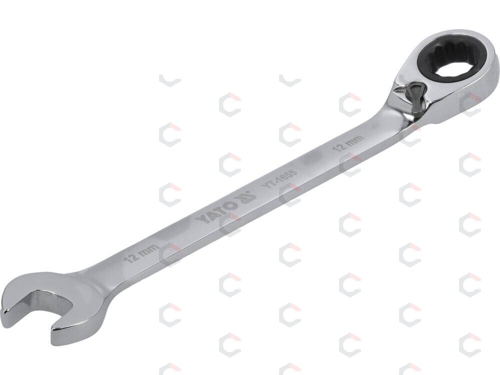 Raktas su terkšle reversinis | 12 mm (YT-1655) Raktas su terkšle reversinis | 12 mm (YT-1655)
