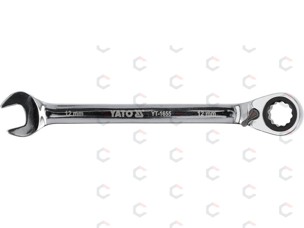 Raktas su terkšle reversinis | 12 mm (YT-1655) 2 Raktas su terkšle reversinis | 12 mm (YT-1655) 2