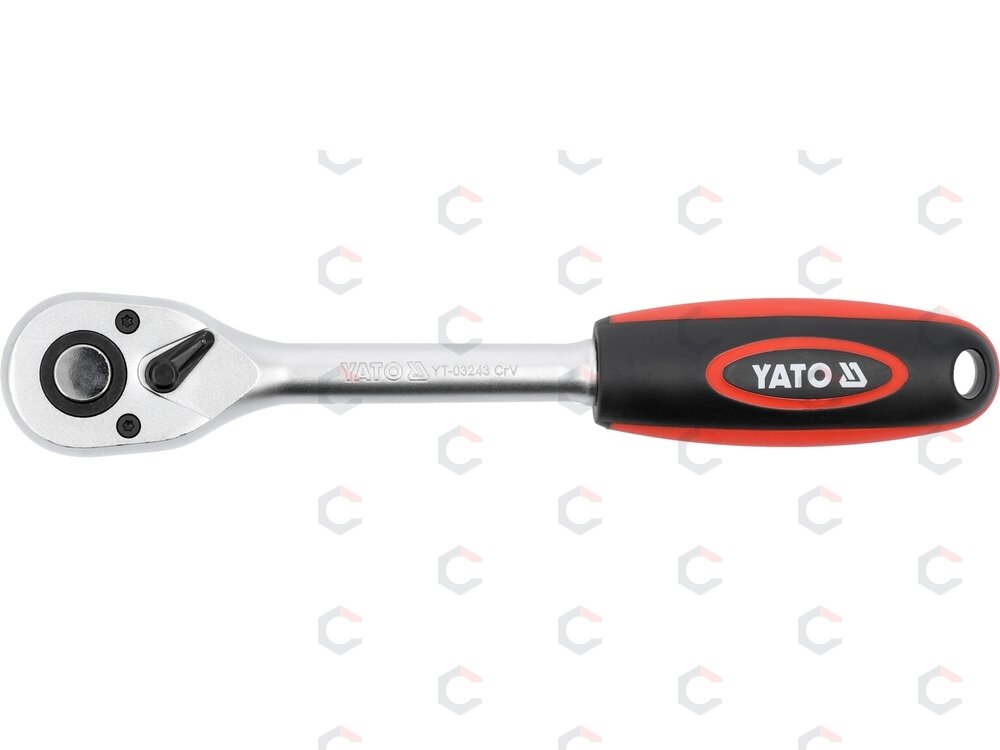 Rankena galvutėms terkšlinė | smulkūs dantukai 90T | 12.5 mm (1/2") (YT-03243) 2 Rankena galvutėms terkšlinė | smulkūs dantukai 90T | 12.5 mm (1/2") (YT-03243) 2
