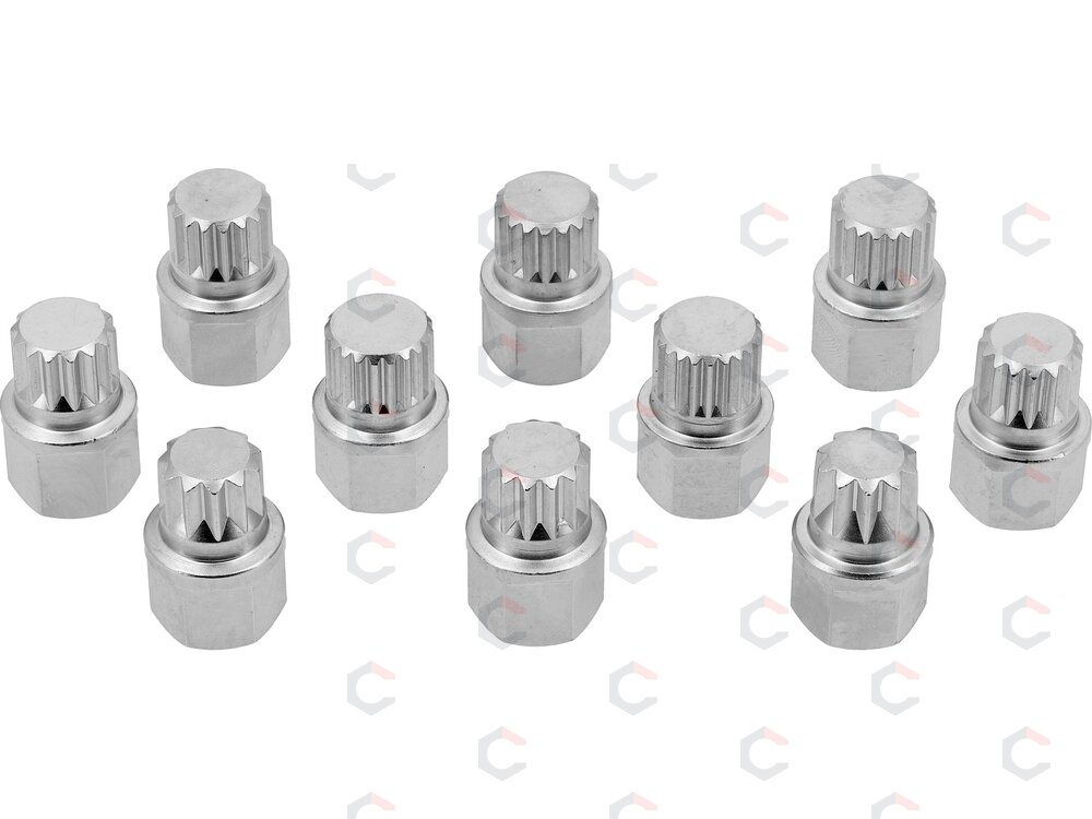 Ratų varžtų slapukų rinkinys – VAG, profesionalus – 10 vnt, 1/2" (YT-060393) 1