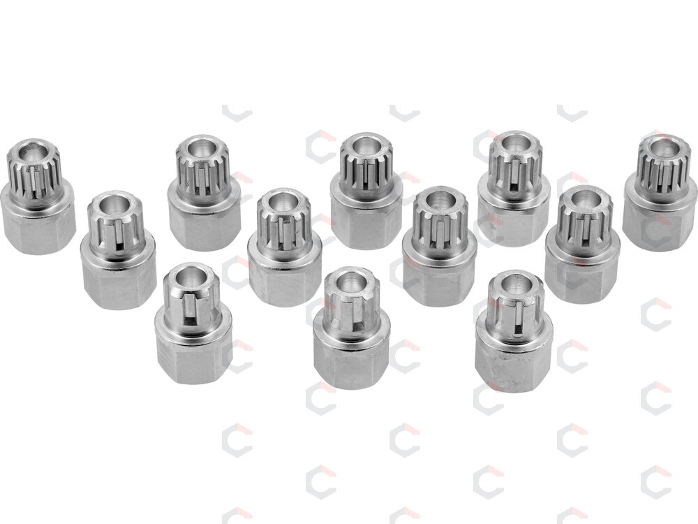 Ratų varžtų slapukų rinkinys – VAG, profesionalus – 12 vnt, 1/2" (YT-060394) 1