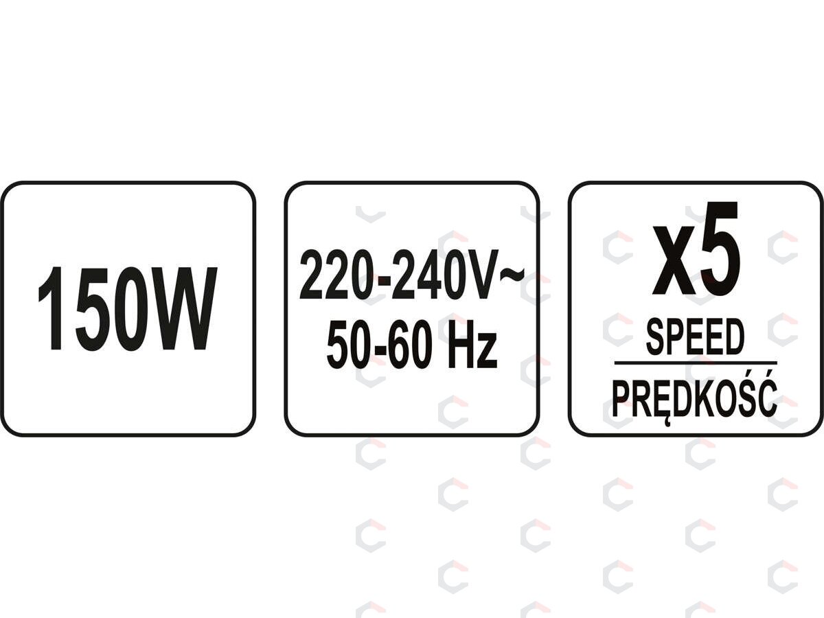 Rankinis mikseris / plakiklis | su baze | 5 greičiai | 150-200W (67780) 8
