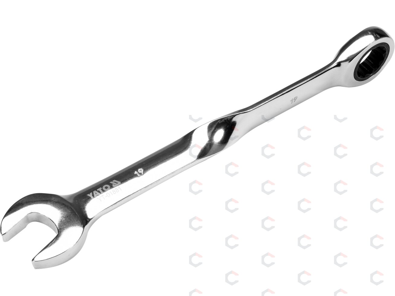 Raktas kombinuotas terkšlinis | perlenktas X | 19 mm (YT-01881) 1 Raktas kombinuotas terkšlinis | perlenktas X | 19 mm (YT-01881) 1