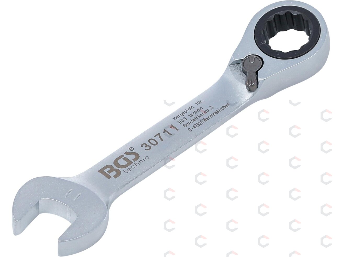 Raktas su terkšle | trumpas | su reversu | 11 mm (30711) Raktas su terkšle | trumpas | su reversu | 11 mm (30711)