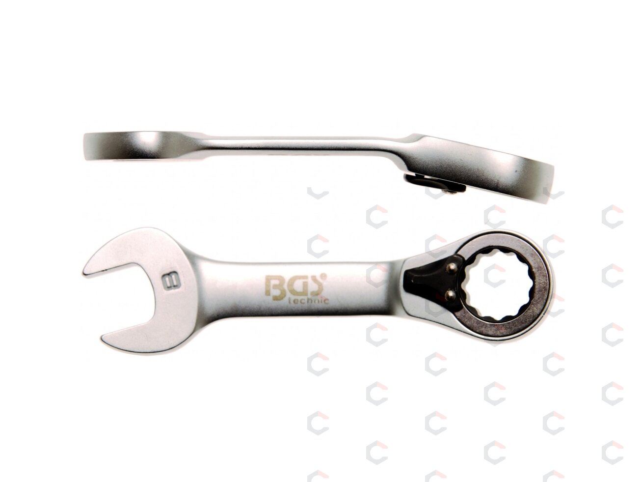Raktas su terkšle | trumpas | su reversu | 8 mm (30708) 1 Raktas su terkšle | trumpas | su reversu | 8 mm (30708) 1