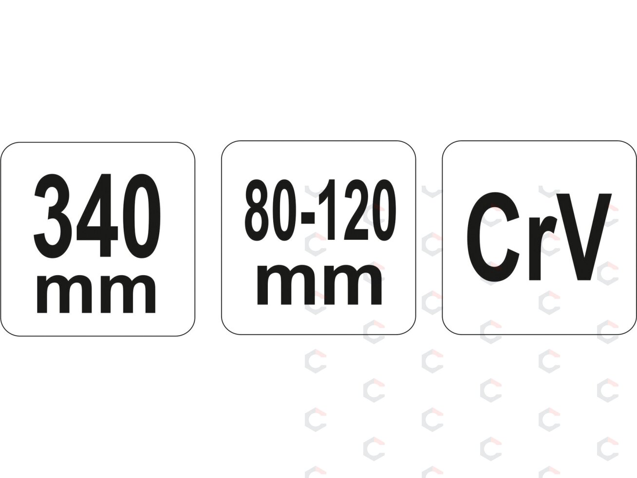 Raktas užmetamas šarnyrinis Cr-V, 80-120 mm (YT-01673) 2 Raktas užmetamas šarnyrinis Cr-V, 80-120 mm (YT-01673) 2