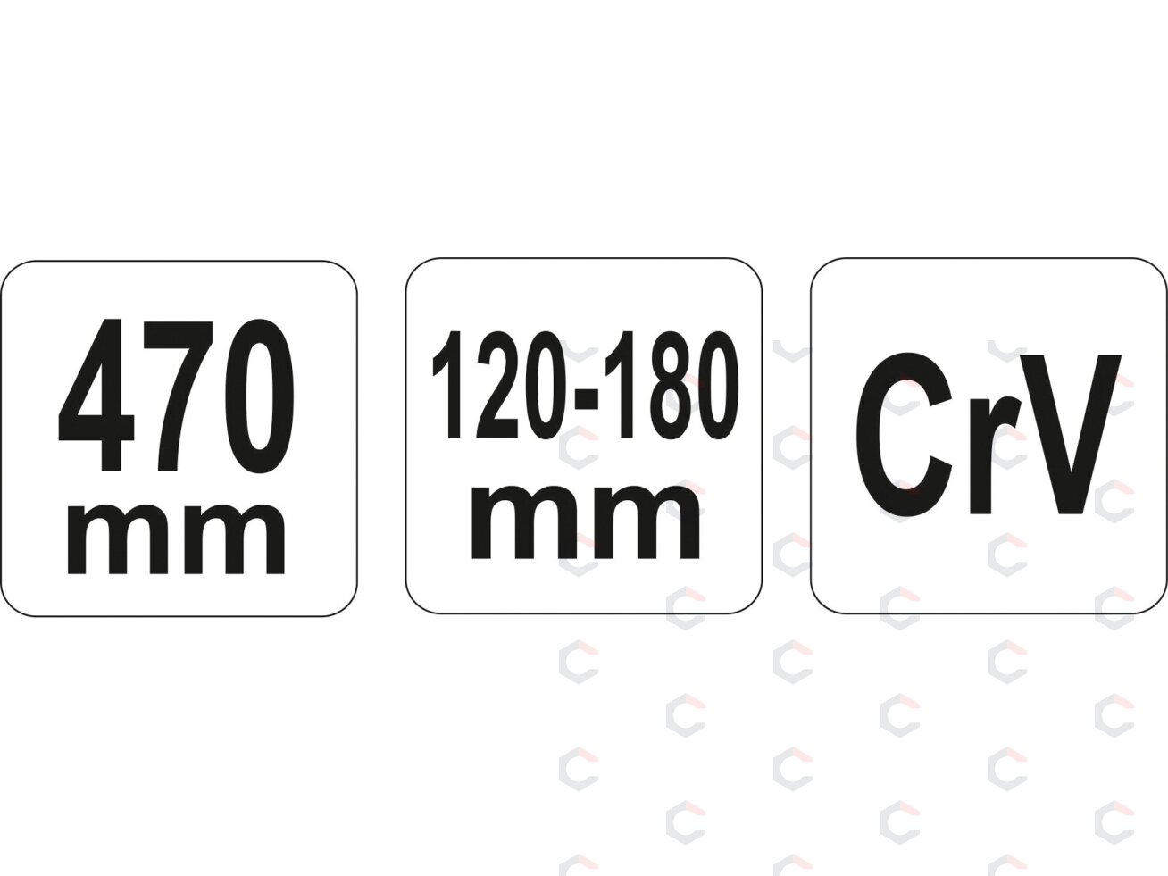 Raktas užmetamas su varžtu Cr-V, 120-180 mm (YT-01679) 2 Raktas užmetamas su varžtu Cr-V, 120-180 mm (YT-01679) 2