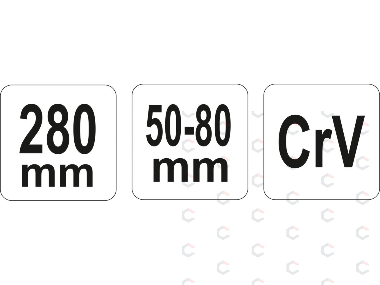 Raktas užmetamas su varžtu Cr-V, 50-80 mm (YT-01677) 2 Raktas užmetamas su varžtu Cr-V, 50-80 mm (YT-01677) 2
