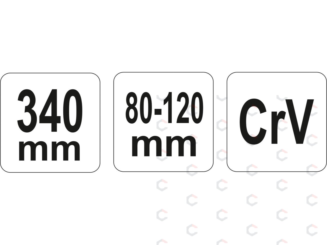 Raktas užmetamas su varžtu Cr-V, 80-120 mm (YT-01678) 2 Raktas užmetamas su varžtu Cr-V, 80-120 mm (YT-01678) 2