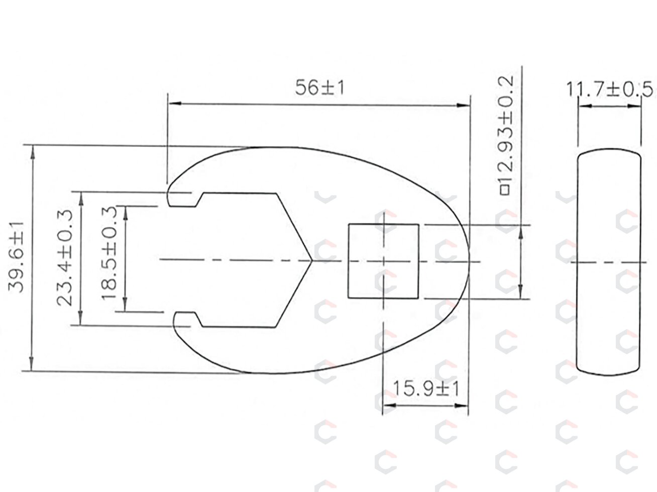 Raktas varnos koja | 12,5 mm (1/2") | 23 mm (1757-23) 2 Raktas varnos koja | 12,5 mm (1/2") | 23 mm (1757-23) 2