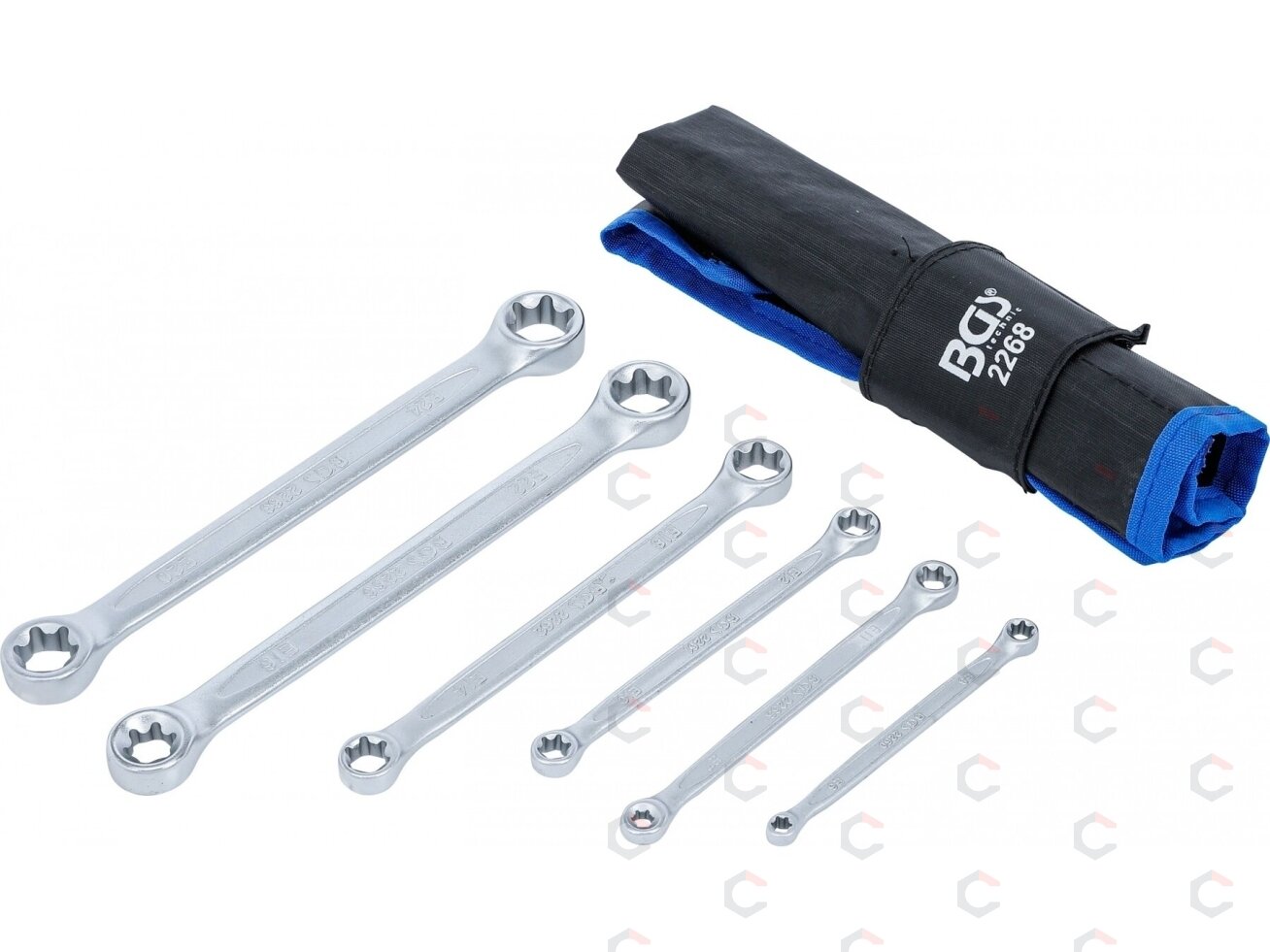 Raktų rinkinys E tipo (torx) galvutėmis | E6xE8 - E20xE24 | 6 vnt. (2268) Raktų rinkinys E tipo (torx) galvutėmis | E6xE8 - E20xE24 | 6 vnt. (2268)