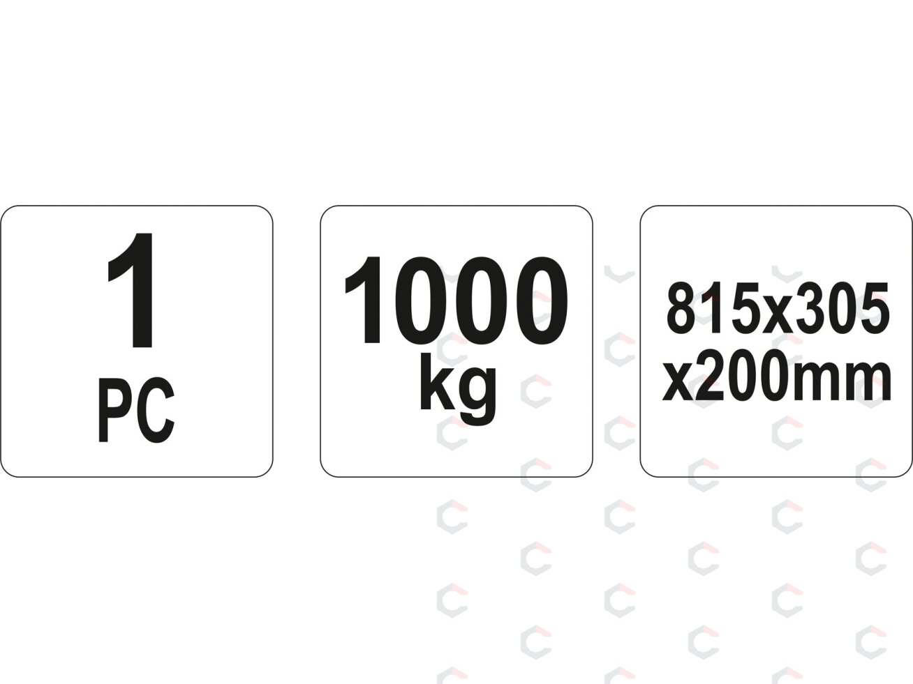 Automobilio užvažiavimo rampa | 1 t | 815 × 305 × 200 mm (YT-55670) 4 Automobilio užvažiavimo rampa | 1 t | 815 × 305 × 200 mm (YT-55670) 4