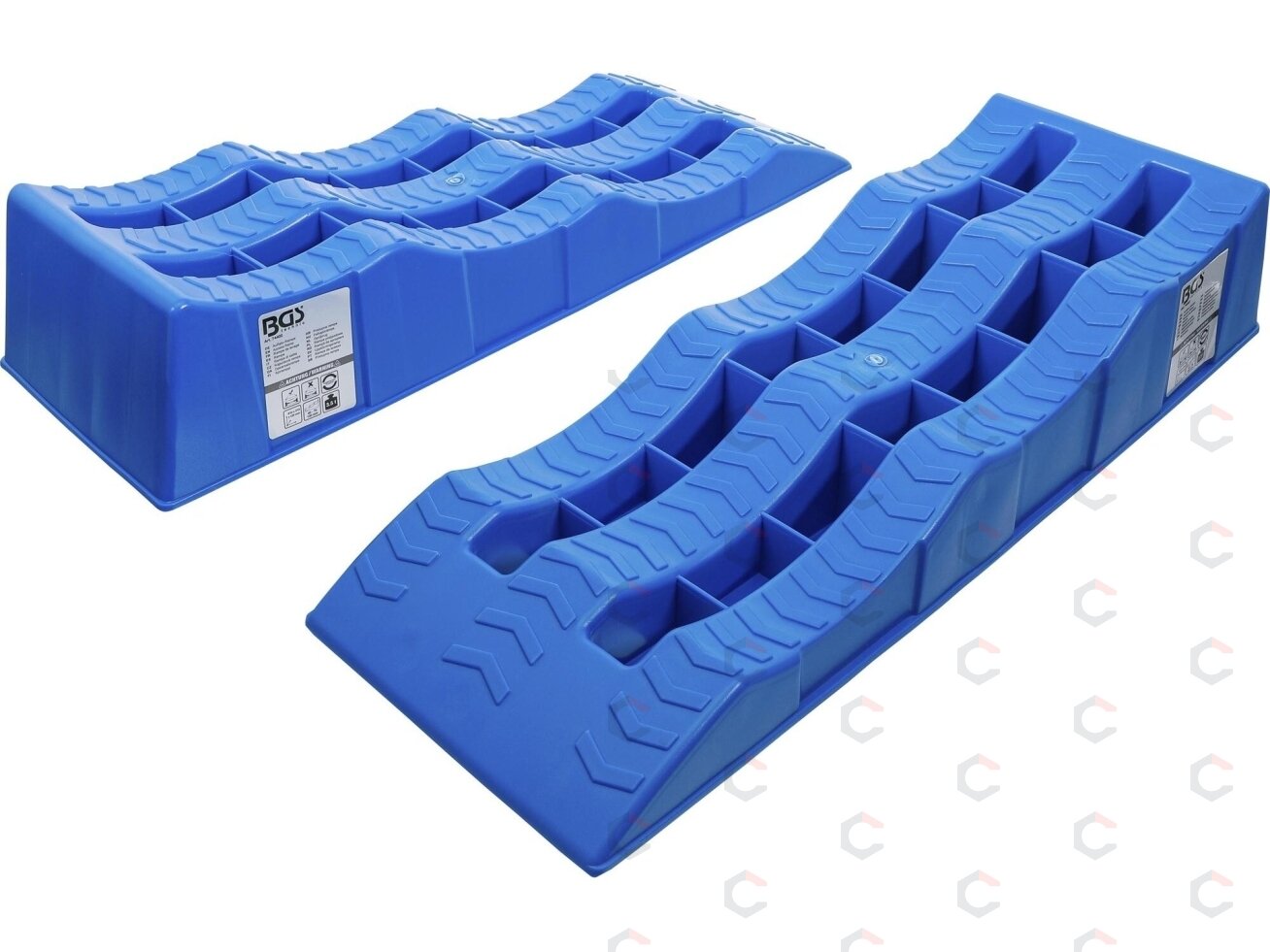 Rampų rinkinys | Plastikas | 3 užvažiavimo aukščiai | 2 vnt. (74402) 1