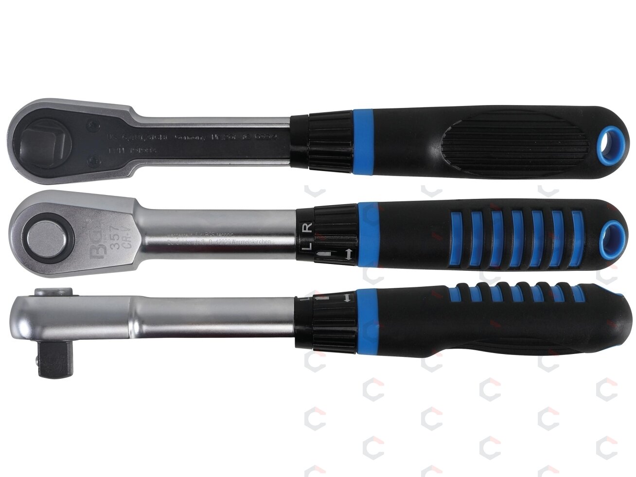 Rankena galvutėms siaura | su vienos rankos perjungimo funkcija | 12.5 mm (1/2") (357)