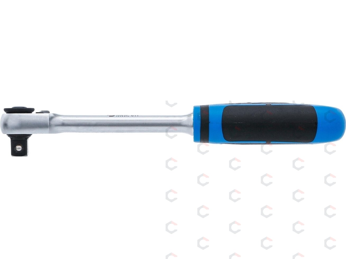 Rankena galvutėms terkšlinė | smulkūs dantukai / siaura galvutė | 10 mm (3/8") (611) 4 Rankena galvutėms terkšlinė | smulkūs dantukai / siaura galvutė | 10 mm (3/8") (611) 4