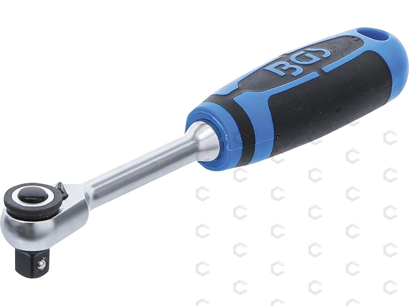 Rankena galvutėms terkšlinė | smulkūs dantukai / siaura galvutė | 6.3 mm (1/4") (610) Rankena galvutėms terkšlinė | smulkūs dantukai / siaura galvutė | 6.3 mm (1/4") (610)