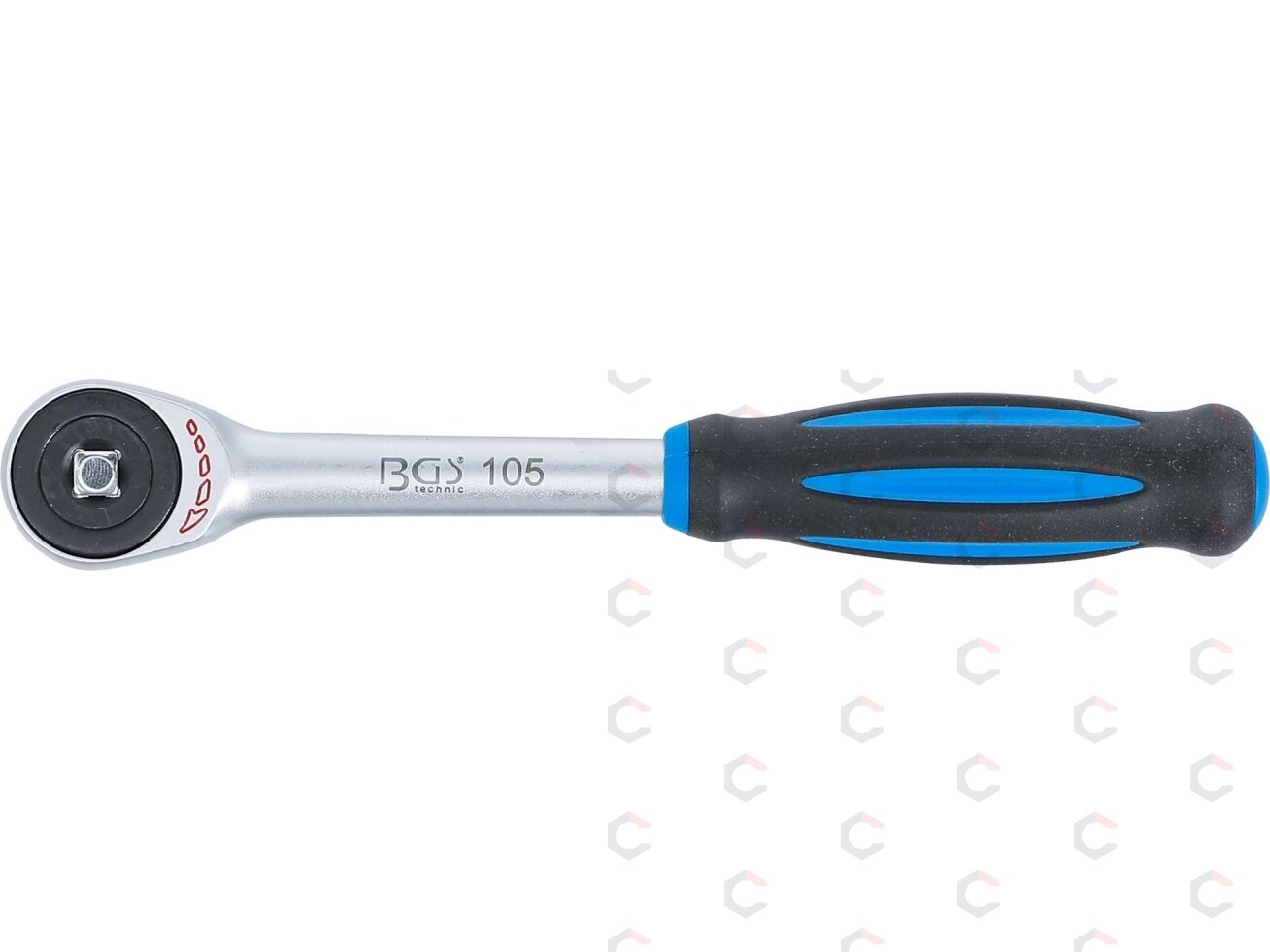 Rankena galvutėms terkšlinė | su rotacine rankena | 6.3 mm (1/4") (105) 1 Rankena galvutėms terkšlinė | su rotacine rankena | 6.3 mm (1/4") (105) 1