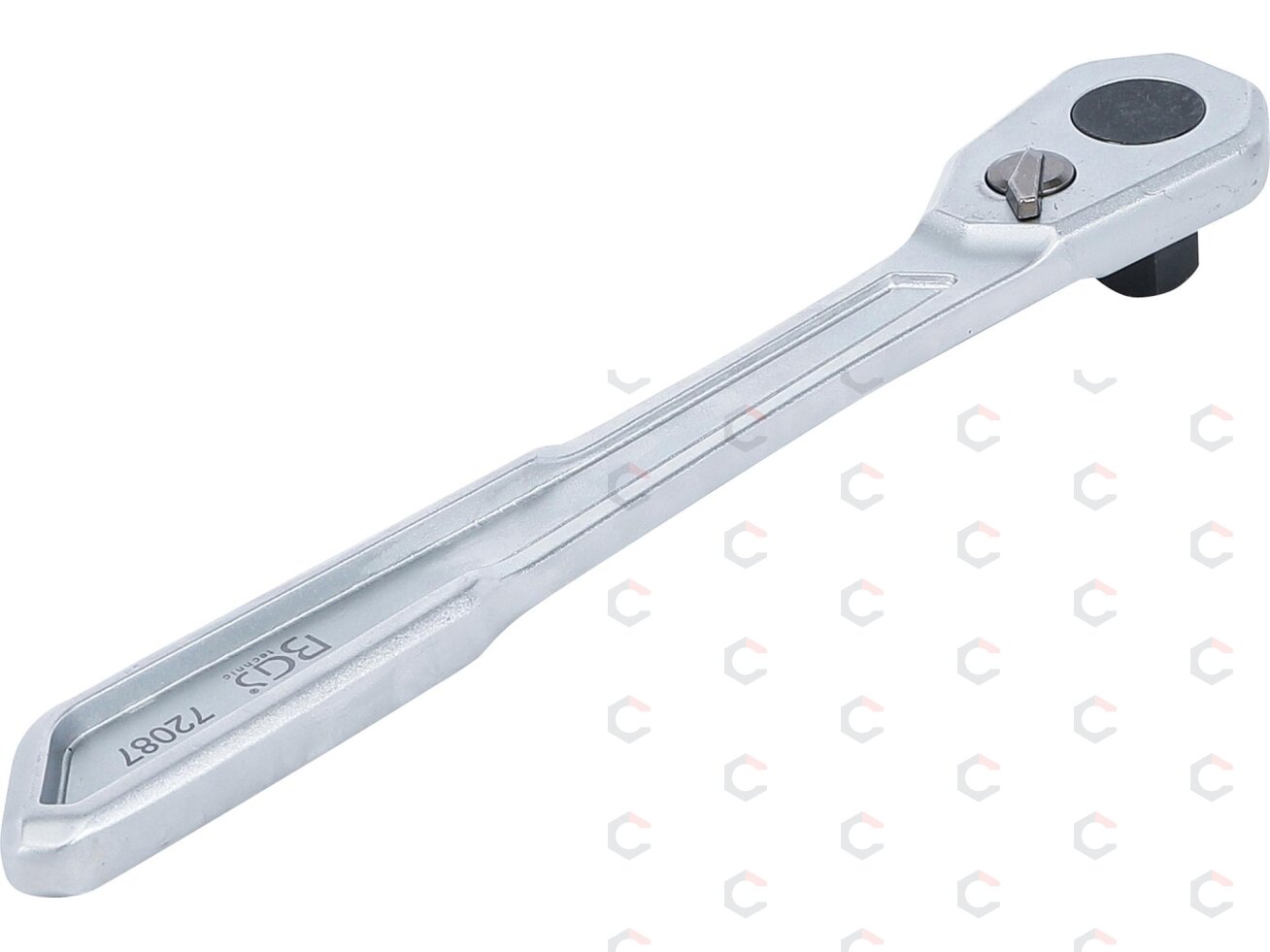 Rankena galvutėms terkšlinė | ypač plona | smulkūs dantukai | 12.5 mm (1/2") (72087) 1 Rankena galvutėms terkšlinė | ypač plona | smulkūs dantukai | 12.5 mm (1/2") (72087) 1